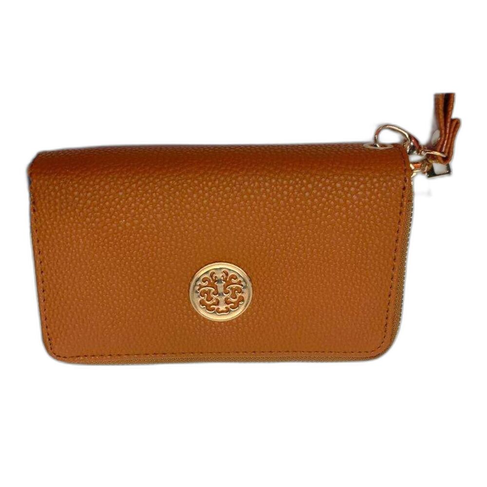 Double Zip Faux Leather Wallet/Wristlet